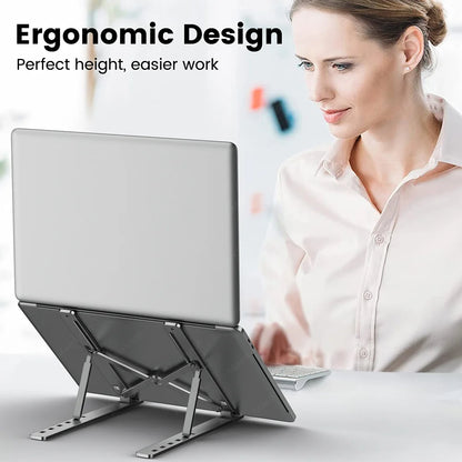 Adjustable Aluminum Alloy Laptop Holder Notebook Stand Lifting Cooling Bracket for Macbook Lenovo Portable Computer Accessories