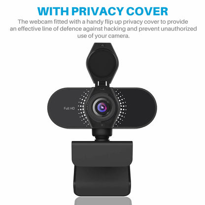 Full HD 1080P Webcam USB Autofocus Web Camera with Microphone for PC Laptop UK