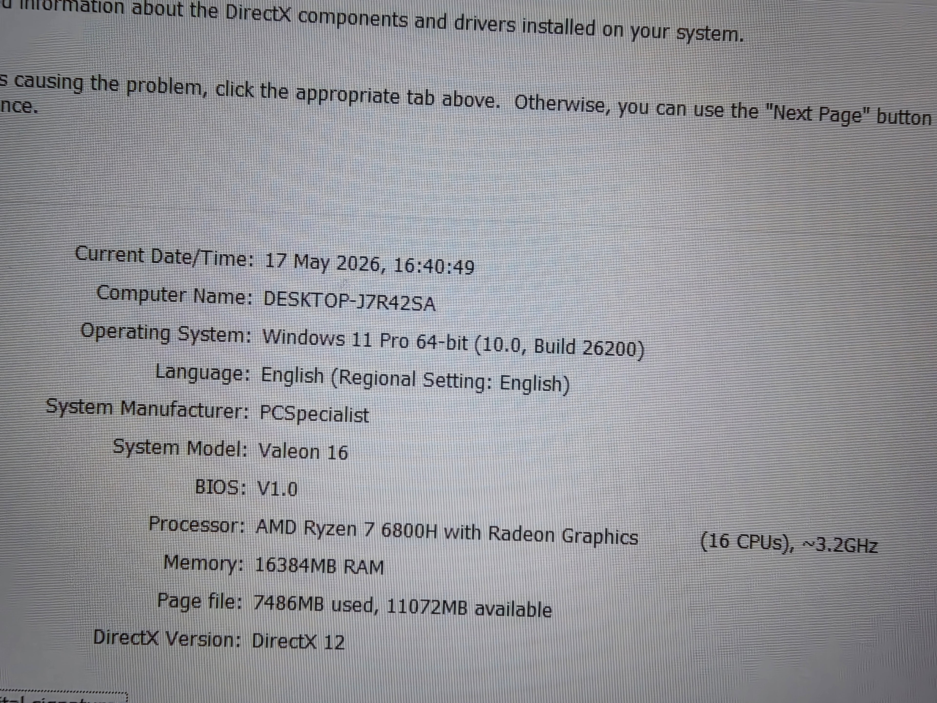PC Specialist Valeon 16 | Ryzen 7 6800H | RX 6650 XT 16GB DDR5 | 2K 165Hz | Gaming Laptop