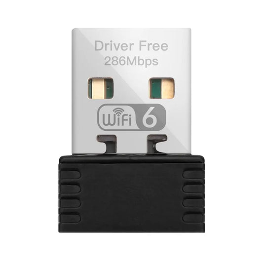 WIFI 6 Adapter AX286 Network Card Mini USB Dongle 2.4Ghz 802.11AX Signal Reception for PC Laptop Windows 10/11 Driver Free