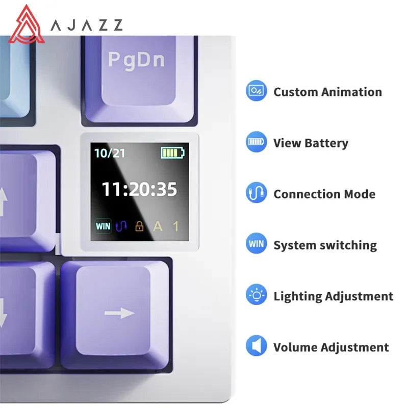 AK820 / Ak820Pro Gaming Mechanical Keyboard 75% 82 Keys Wired Single Mode/Bluetooth Wireless Gamer Keyboard for Laptop PC