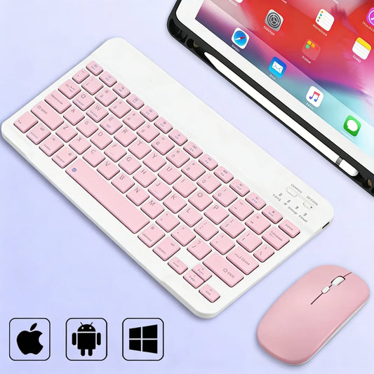 New 10-Inch Mobile Phone Pad Universal Wireless Bluetooth Keyboard Mouse Mute Control Keyboard Convenient Mini Mouse Keyboard