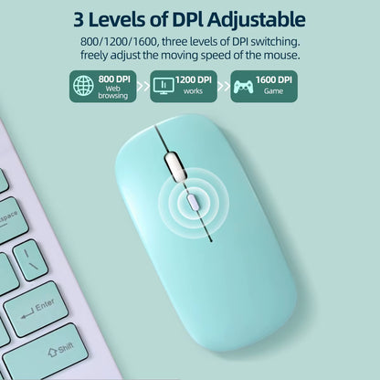 Wireless Bluetooth Mouse for Ipad Samsung Huawei Lenovo Mipad Android Windows Tablet Battery Mouse for Laptop Notebook Computer