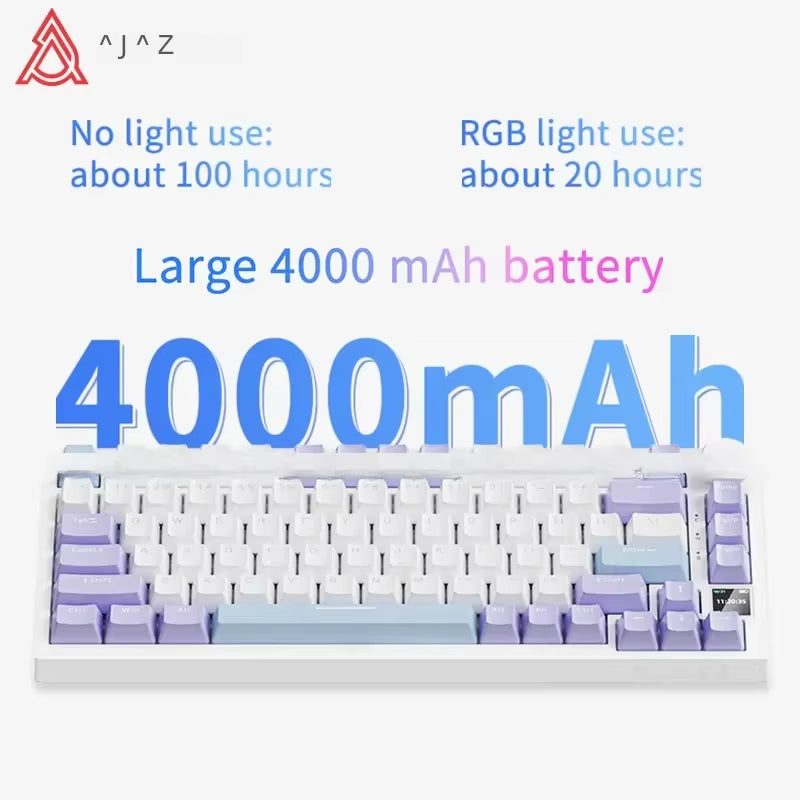 AK820 / Ak820Pro Gaming Mechanical Keyboard 75% 82 Keys Wired Single Mode/Bluetooth Wireless Gamer Keyboard for Laptop PC