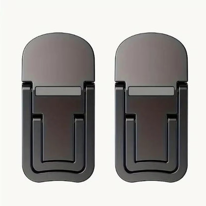 2PCS Mini Foldable Laptop Stand Portable Computer Keyboard Riser with 2 Adjustable Angles Self-Adhesive Invisible Notebook Stand