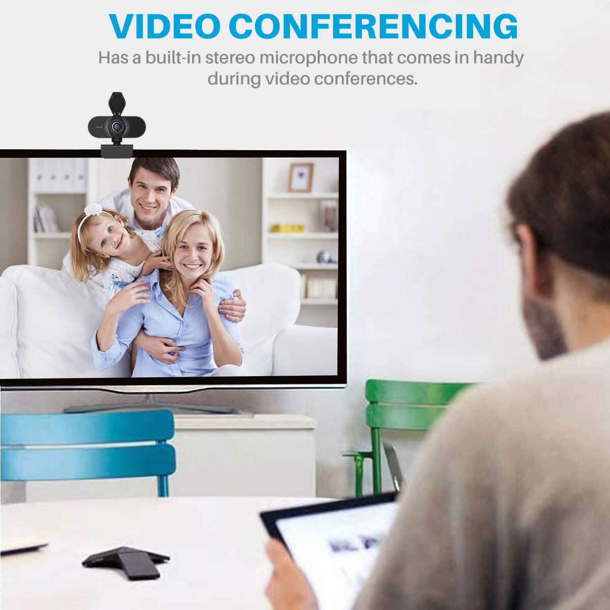 Full HD 1080P Webcam USB Autofocus Web Camera with Microphone for PC Laptop UK