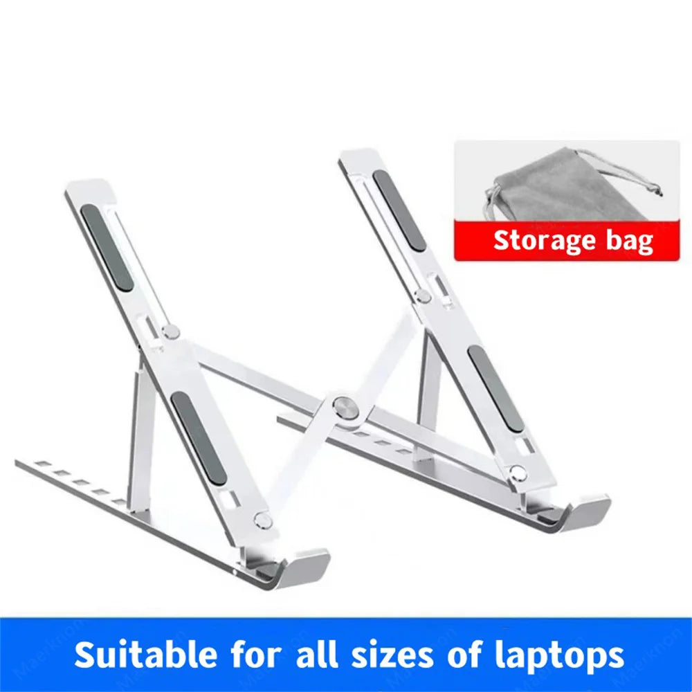 Adjustable Aluminum Alloy Laptop Holder Notebook Stand Lifting Cooling Bracket for Macbook Lenovo Portable Computer Accessories