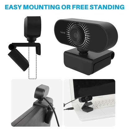 Full HD 1080P Webcam USB Autofocus Web Camera with Microphone for PC Laptop UK