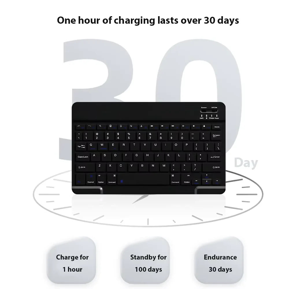 New 10-Inch Mobile Phone Pad Universal Wireless Bluetooth Keyboard Mouse Mute Control Keyboard Convenient Mini Mouse Keyboard