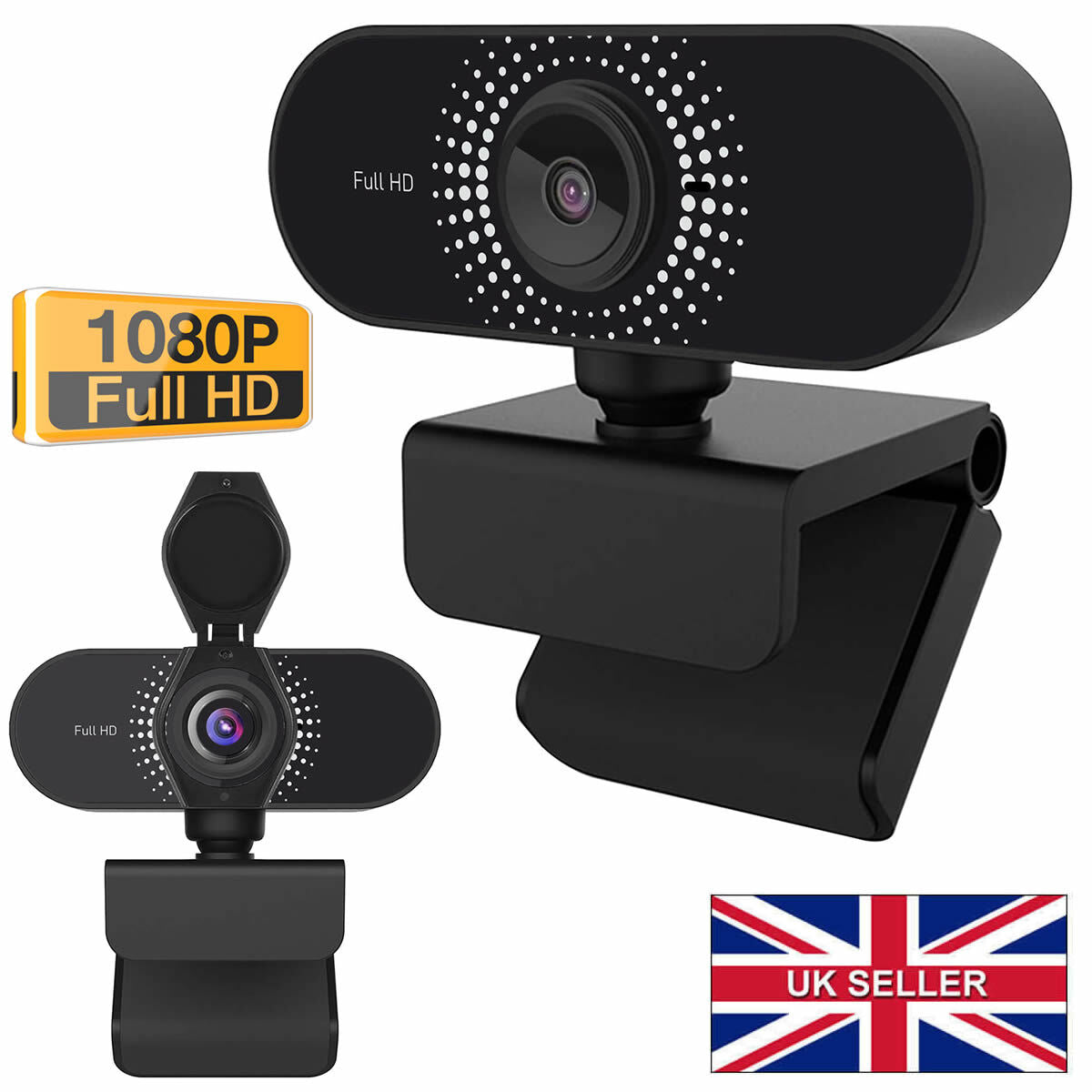 Full HD 1080P Webcam USB Autofocus Web Camera with Microphone for PC Laptop UK