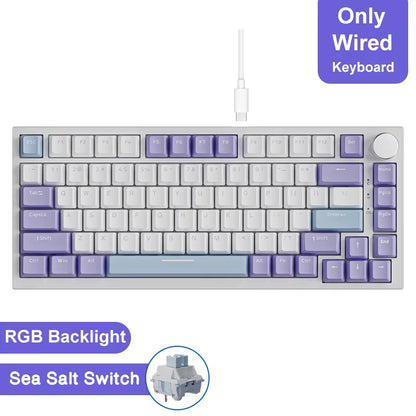 AK820 / Ak820Pro Gaming Mechanical Keyboard 75% 82 Keys Wired Single Mode/Bluetooth Wireless Gamer Keyboard for Laptop PC