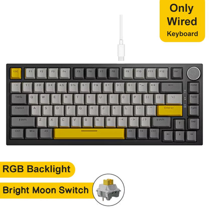 AK820 / Ak820Pro Gaming Mechanical Keyboard 75% 82 Keys Wired Single Mode/Bluetooth Wireless Gamer Keyboard for Laptop PC