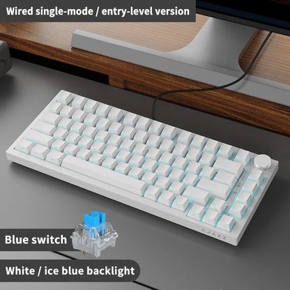 AK820 / Ak820Pro Gaming Mechanical Keyboard 75% 82 Keys Wired Single Mode/Bluetooth Wireless Gamer Keyboard for Laptop PC