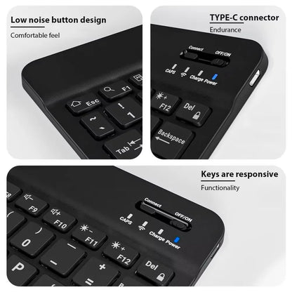New 10-Inch Mobile Phone Pad Universal Wireless Bluetooth Keyboard Mouse Mute Control Keyboard Convenient Mini Mouse Keyboard