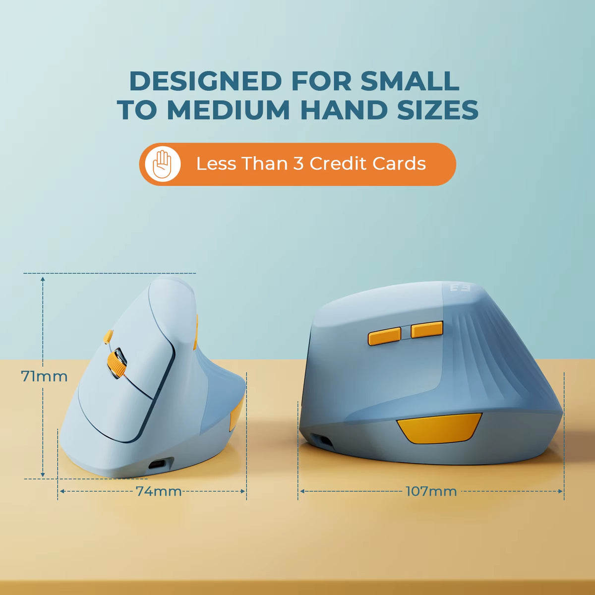 Vertical Wireless Mouse Type C Rechargeable Ergonomic USB & Type C Mice for Laptop Laptop PC Macbook Windows Android