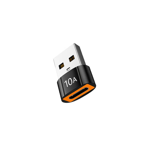 10A USB to Type C Adapter Fast Charging Connector Type C Male to USB Female Converter OTG for Laptop Xiaomi Samsung USB-C Otg