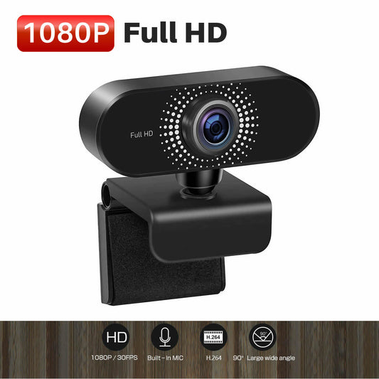 Full HD 1080P Webcam USB Autofocus Web Camera with Microphone for PC Laptop UK