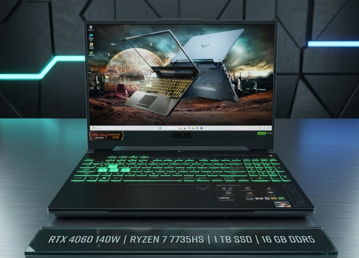 ASUS TUF Gaming A15 | 15.6" 144Hz | AMD Ryzen 7 7735HS | NVIDIA RTX 4060 (140W) | 16GB DDR5 | 1TB SSD
